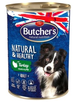 BUTCHER'S Natural&Healthy - mokra karma dla psa z indykiem w galarecie - puszka - 400 g