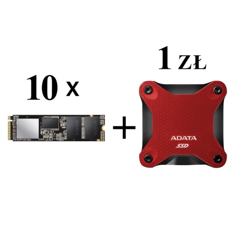 Kup 10 x ADATA DYSK SSD XPG SX8200 PRO 1TB PCIe 3x4 a otrzymasz ADATA DYSK SSD SD620 512GB RED za 1 zł Kup 10 x ADATA DYSK SSD XPG SX8200 PRO 1TB PCIe 3x4 a otrzymasz ADATA DYSK SSD SD620 512GB RED za 1 zł
