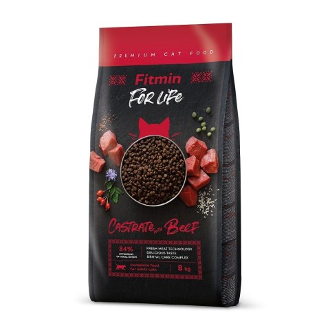FITMIN For Life Castrate Beef - sucha karma dla kota - 8 kg (WYPRZEDAŻ) FITMIN For Life Castrate Beef - sucha karma dla kota - 8 kg (WYPRZEDAŻ)