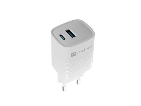 NATEC ŁADOWARKA RIBERA GAN 1X USB-A + 1X USB-C 30W BIAŁA NUC-2140 NATEC ŁADOWARKA RIBERA GAN 1X USB-A + 1X USB-C 30W BIAŁA NUC-2140