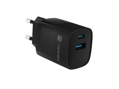 NATEC ŁADOWARKA RIBERA GAN 1X USB-A + 1X USB-C 30W CZARNA NUC-2141 NATEC ŁADOWARKA RIBERA GAN 1X USB-A + 1X USB-C 30W CZARNA NUC-2141
