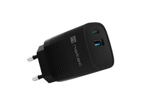 NATEC ŁADOWARKA RIBERA GAN 1X USB-A + 1X USB-C 30W CZARNA NUC-2141 NATEC ŁADOWARKA RIBERA GAN 1X USB-A + 1X USB-C 30W CZARNA NUC-2141