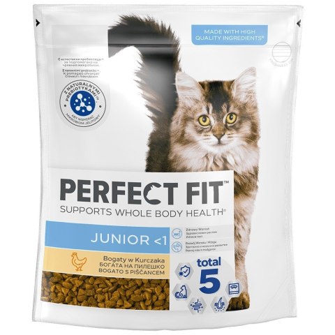 PERFECT FIT Junior sucha karma dla kota kurczak 750g PERFECT FIT Junior sucha karma dla kota kurczak 750g