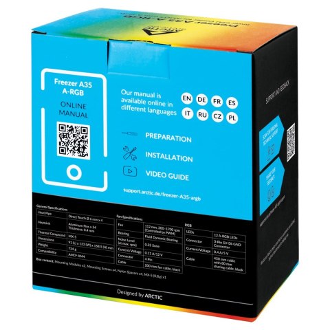 Chłodzenie CPU ARCTIC Freezer A35 ARGB Chłodzenie CPU ARCTIC Freezer A35 ARGB