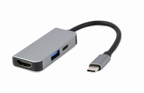GEMBIRD MULTI ADAPTER USB TYP-C 3W1 (HUB USB + HDMI + PD) GEMBIRD MULTI ADAPTER USB TYP-C 3W1 (HUB USB + HDMI + PD)