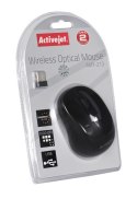Activejet Mysz bezprzewodowa USB AMY-213 (optyczna; 1600 DPI; kolor czarny)