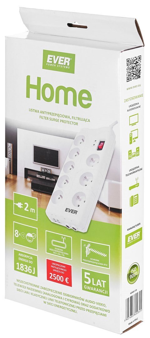 Listwa przeciwprzepięciowa Ever Home Listwa przeciwprzepięciowa Ever Home
