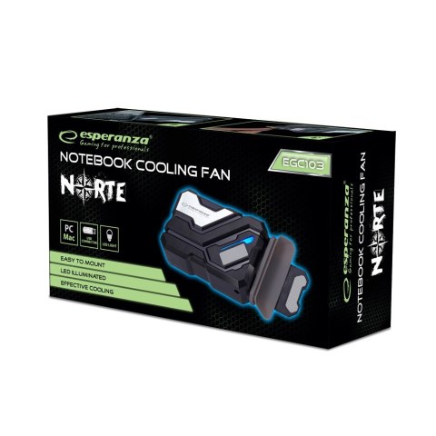ESPERANZA WENTYLATOR CHŁODZĄCY DO NOTEBOOKA LED USB NORTE EGC103 ESPERANZA WENTYLATOR CHŁODZĄCY DO NOTEBOOKA LED USB NORTE EGC103
