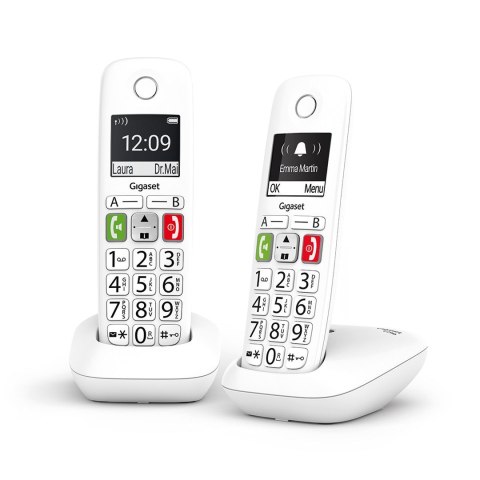 Gigaset Telefon bezprzewodowy E290 Duo White Gigaset Telefon bezprzewodowy E290 Duo White