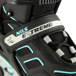 Łyżworolki NILS Extreme NA14174 A czarno-miętowe rozm. M (35-38)