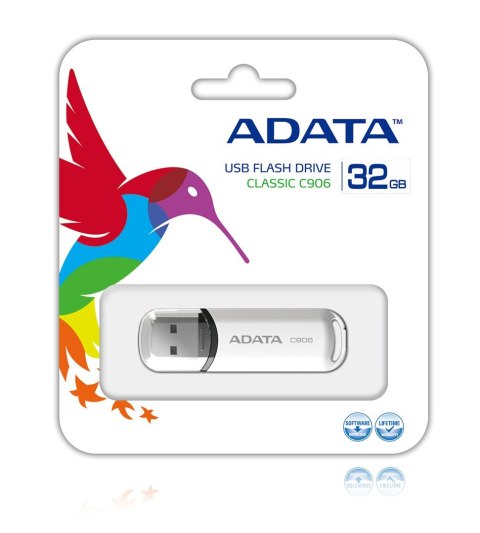 Pendrive ADATA C906 AC906-32G-RWH (32GB; USB 2.0; kolor biały) Pendrive ADATA C906 AC906-32G-RWH (32GB; USB 2.0; kolor biały)