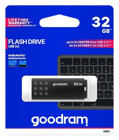 Pendrive GoodRam UME3 UME3-0320K0R11 (32GB; USB 3.0; kolor czarny) Pendrive GoodRam UME3 UME3-0320K0R11 (32GB; USB 3.0; kolor czarny)