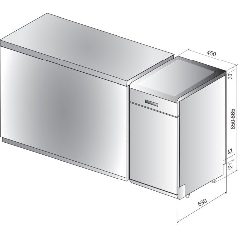 Zmywarka HOTPOINT HSFO 3T223 WC X Zmywarka HOTPOINT HSFO 3T223 WC X