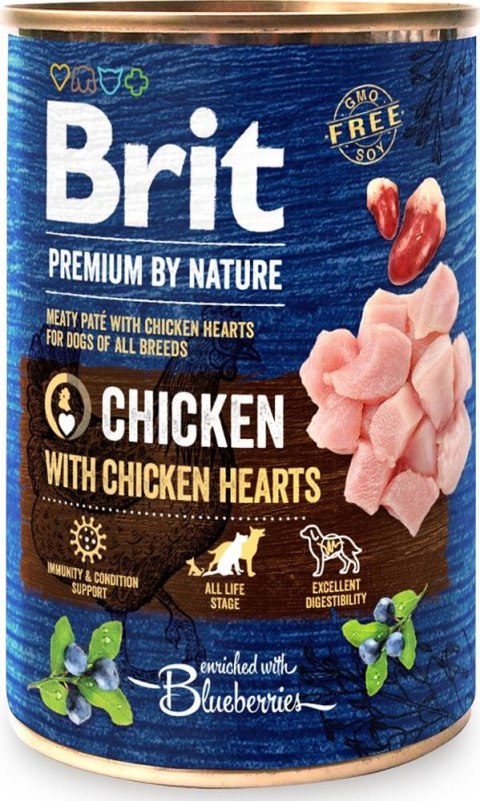 BRIT Premium By Nature Kurczak i serca puszka 400g BRIT Premium By Nature Kurczak i serca puszka 400g