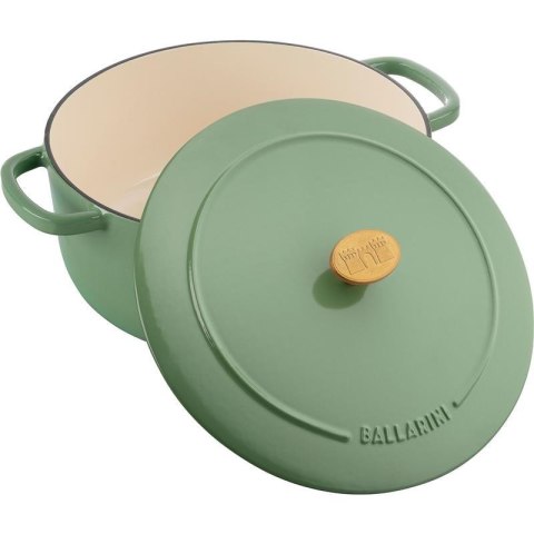 Garnek żeliwny okrągły Ballarini Bellamonte - Zielony, 5.5 ltr Garnek żeliwny okrągły Ballarini Bellamonte - Zielony, 5.5 ltr