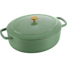 Garnek żeliwny owalny Ballarini Bellamonte - Zielony, 6.5 ltr