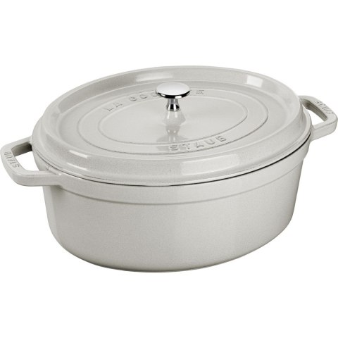 Garnek żeliwny owalny Staub - 2.35 ltr, Biała trufla Garnek żeliwny owalny Staub - 2.35 ltr, Biała trufla