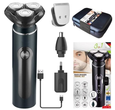 Golarka elektryczna 3 w 1 - USB + Etui Golarka elektryczna 3 w 1 - USB + Etui