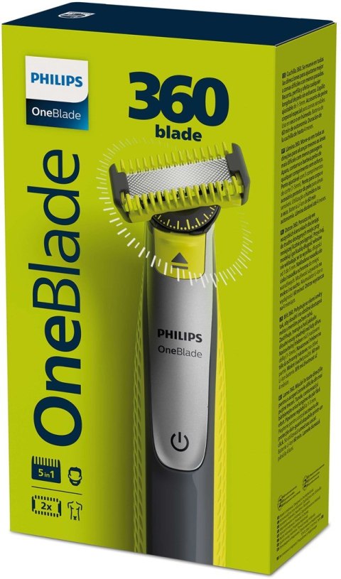 Philips | Golarka/trymer OneBlade 360, do twarzy i ciała | QP2830/20 | Czas pracy (max) 60 min | Na mokro i na sucho | Litowo-jo Philips | Golarka/trymer OneBlade 360, do twarzy i ciała | QP2830/20 | Czas pracy (max) 60 min | Na mokro i na sucho | Litowo-jo