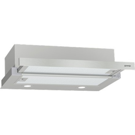 Gorenje Kaptur TH62E4X teleskopowy Klasa efektywności energetycznej C Szerokość 60 cm 450 m3/h Sterowanie mechaniczne LED Stal n Gorenje Kaptur TH62E4X teleskopowy Klasa efektywności energetycznej C Szerokość 60 cm 450 m3/h Sterowanie mechaniczne LED Stal n