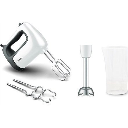 TEFAL | PrepMix+ HT462138 | Mikser ręczny | 500 W | Liczba prędkości 5 | Tryb turbo | Biały TEFAL | PrepMix+ HT462138 | Mikser ręczny | 500 W | Liczba prędkości 5 | Tryb turbo | Biały