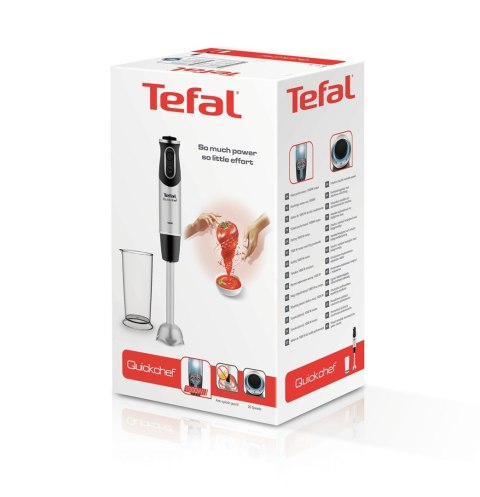 TEFAL | Quickchef 1 w 1 HB658838 | Blender | Blender ręczny | 1000 W | Liczba prędkości 20 | Tryb turbo | Srebro TEFAL | Quickchef 1 w 1 HB658838 | Blender | Blender ręczny | 1000 W | Liczba prędkości 20 | Tryb turbo | Srebro