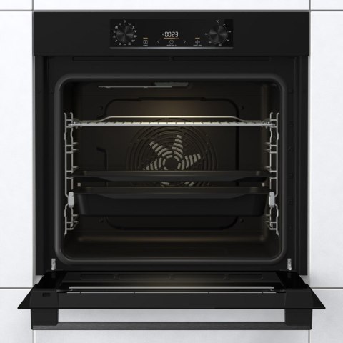 Gorenje | BOS6737E06B | Piekarnik | 77 L | Wielofunkcyjny | Ekologiczne czyszczenie | Sterowanie mechaniczne | Funkcja pary | Ta