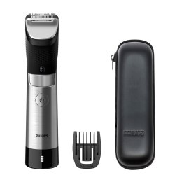 Philips Trymer do brody BT9810/15 Bezprzewodowy i przewodowy, Precyzyjny krok 0.4 mm, 30, Czarny/Srebrny