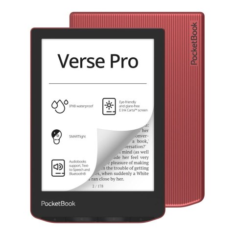 Czytnik e-Booków Pocketbook 634 Verse Pro passion czerwony Czytnik e-Booków Pocketbook 634 Verse Pro passion czerwony