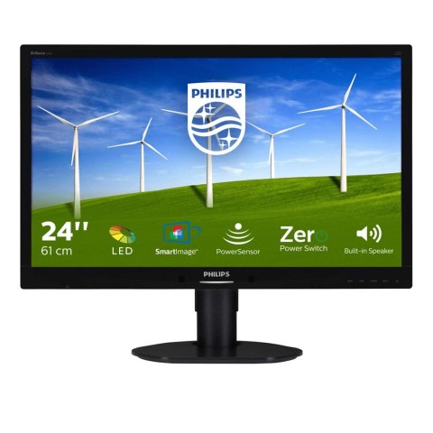Monitor Philips 241B4LPYCB/00 (24"; TN; FullHD 1920x1080; DisplayPort, DVI, VGA; czarny) Monitor Philips 241B4LPYCB/00 (24"; TN; FullHD 1920x1080; DisplayPort, DVI, VGA; czarny)