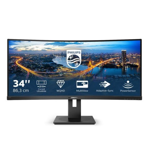 Philips B Line 345B1C/00 monitor komputerowy 86,4 cm (34") 3440 x 1440 px Quad HD LCD Czarny Philips B Line 345B1C/00 monitor komputerowy 86,4 cm (34") 3440 x 1440 px Quad HD LCD Czarny