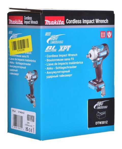 MAKITA KLUCZ UDAROWY 18V 1/2" 330Nm BEZ AKUMULATORÓW I ŁADOWARKI DTW301Z MAKITA KLUCZ UDAROWY 18V 1/2" 330Nm BEZ AKUMULATORÓW I ŁADOWARKI DTW301Z