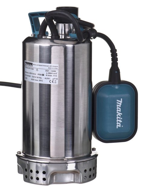 MAKITA POMPA DO WODY CZYSTEJ Z PŁYWAKIEM 1100W 250 l/min INOX PF1100
