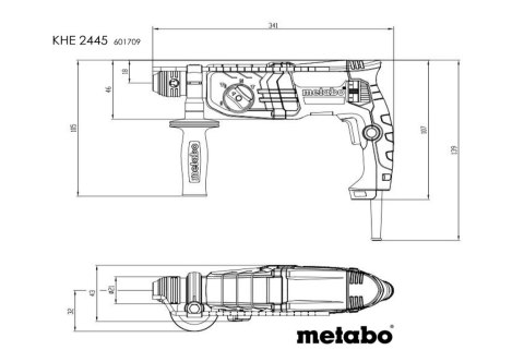 Młotowiertarka Metabo KHE 2445 601709500 Młotowiertarka Metabo KHE 2445 601709500