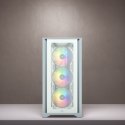 Korsarz | Obudowa Mid-Tower ATX ze szkła hartowanego | iCUE 4000X RGB | Szyba boczna | Wieża środkowa | Biały | Zasilacz w zesta