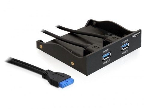 DeLOCK USB 3.0 Panel przedni 2-portowy - lagr DeLOCK USB 3.0 Panel przedni 2-portowy - lagr