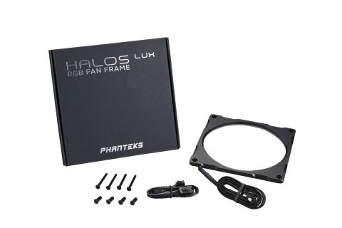 PHANTEKS Halos Lux 140mm-Ramka, RGB-LED - Alu, czarny PHANTEKS Halos Lux 140mm-Ramka, RGB-LED - Alu, czarny