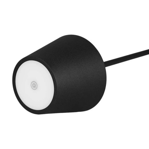 Lampka Biurkowa Nocna V-TAC 2W LED Ładowanie Ściemnianie IP54 Czarna VT-7522 3000K 200lm Lampka Biurkowa Nocna V-TAC 2W LED Ładowanie Ściemnianie IP54 Czarna VT-7522 3000K 200lm