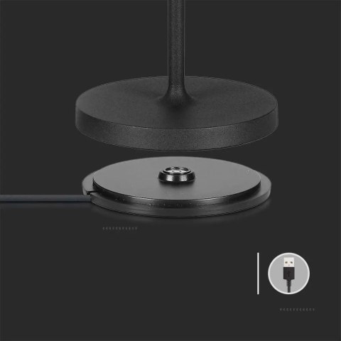 Lampka Biurkowa Nocna V-TAC 2W LED Ładowanie Ściemnianie IP54 Czarna VT-7522 3000K 200lm Lampka Biurkowa Nocna V-TAC 2W LED Ładowanie Ściemnianie IP54 Czarna VT-7522 3000K 200lm