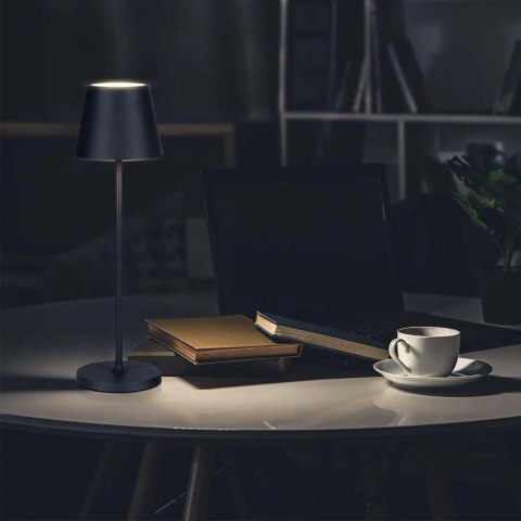 Lampka Biurkowa Nocna V-TAC 2W LED Ładowanie Ściemnianie IP54 Czarna VT-7522 3000K 200lm Lampka Biurkowa Nocna V-TAC 2W LED Ładowanie Ściemnianie IP54 Czarna VT-7522 3000K 200lm