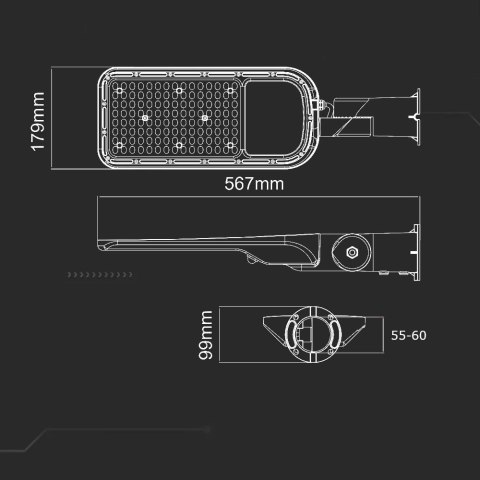 Oprawa V-TAC SKU20427 VT-139ST 6500K 100W 11000lm Oprawa V-TAC SKU20427 VT-139ST 6500K 100W 11000lm