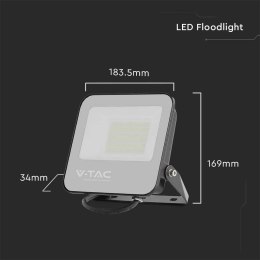 V-TAC PROJEKTOR LED V-TAC 50W 185LM/W CZARNY VT-44