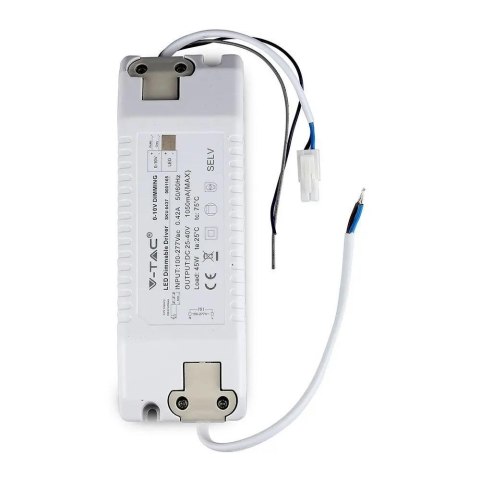 Zasilacz do Paneli LED 45W Ściemnialny 1-10V 25-40V 1050mA 230V V-TAC Zasilacz do Paneli LED 45W Ściemnialny 1-10V 25-40V 1050mA 230V V-TAC