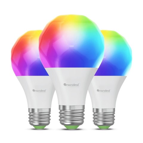 Nanoleaf Essentials Smart A60 Bulb E27 Matter 9W 806Lm RGBCW 2700-6500K, 3pcs pack