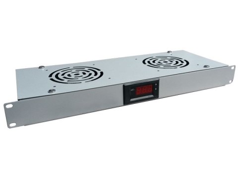 ALANTEC Panel wentylacyjny 19" 1U, 2 wentylatory, termostat, kolor szary ALANTEC Panel wentylacyjny 19" 1U, 2 wentylatory, termostat, kolor szary