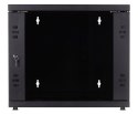 ALANTEC Szafa rack wisząca STRONG RACK 19" 9U 600x450, drzwi szklane, kolor czarny FLAT PACK