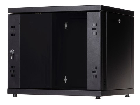 ALANTEC Szafa rack wisząca STRONG RACK 19" 9U 600x450, drzwi szklane, kolor czarny FLAT PACK ALANTEC Szafa rack wisząca STRONG RACK 19" 9U 600x450, drzwi szklane, kolor czarny FLAT PACK