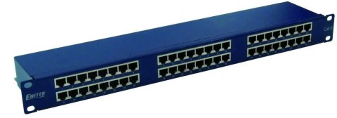 EmiterNet Panel 19", 48xRJ45 STP kat.6 (1U) z półką, niebieski EmiterNet Panel 19", 48xRJ45 STP kat.6 (1U) z półką, niebieski