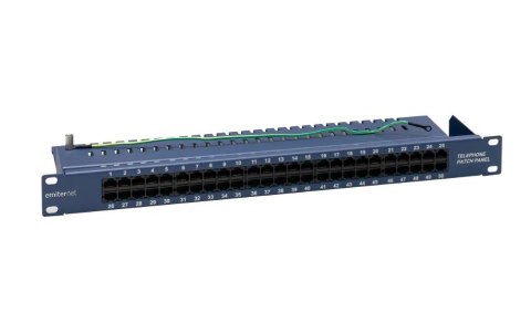 EmiterNet Panel 19" telefoniczny/ISDN 50XRJ45 (1U) niebieski EmiterNet Panel 19" telefoniczny/ISDN 50XRJ45 (1U) niebieski