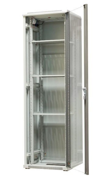 EmiterNet Szafa ramowa stojąca 42U, drzwi przód blacha/szkło, 600x600x1980mm (szer./gł./wys.) EmiterNet Szafa ramowa stojąca 42U, drzwi przód blacha/szkło, 600x600x1980mm (szer./gł./wys.)
